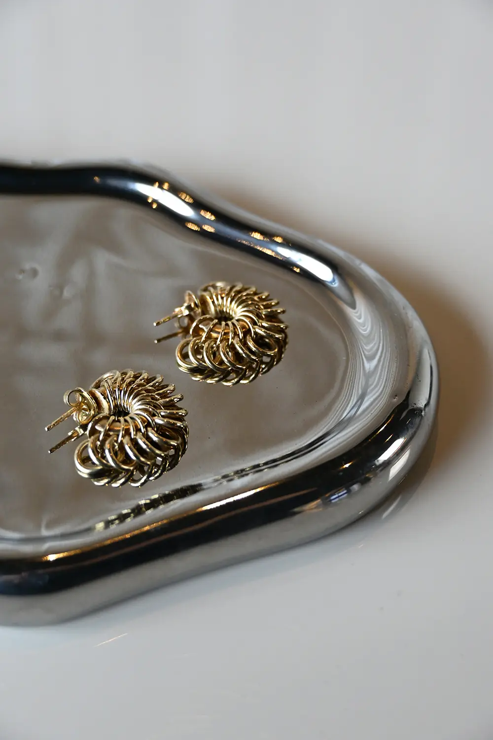 Bottega Veneta Disc Hoop Earrings