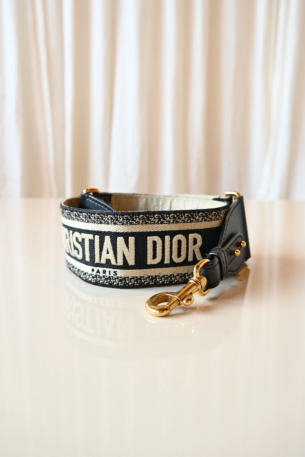 Dior Guitar Strap | Embroidery black