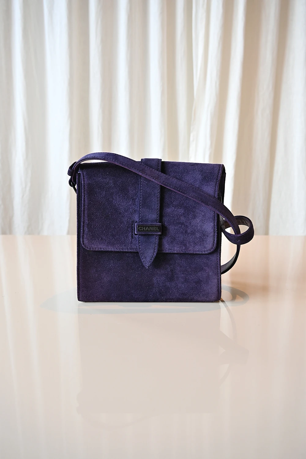 Chanel Suede mini flap bag | Purple