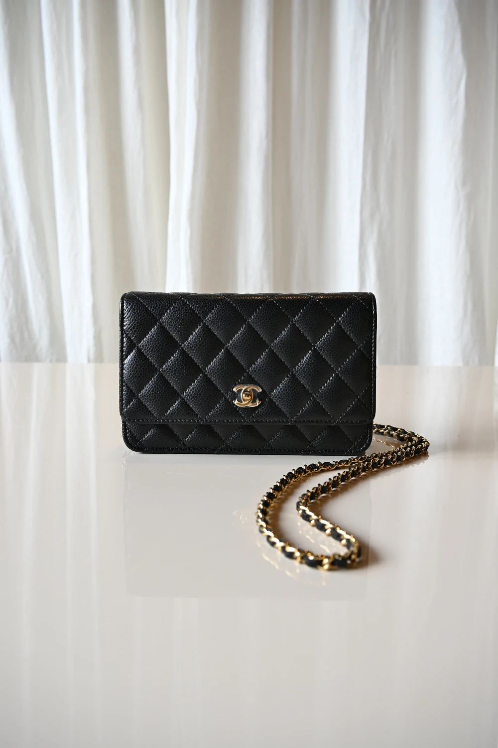 Chanel Classic wallet on chain | black