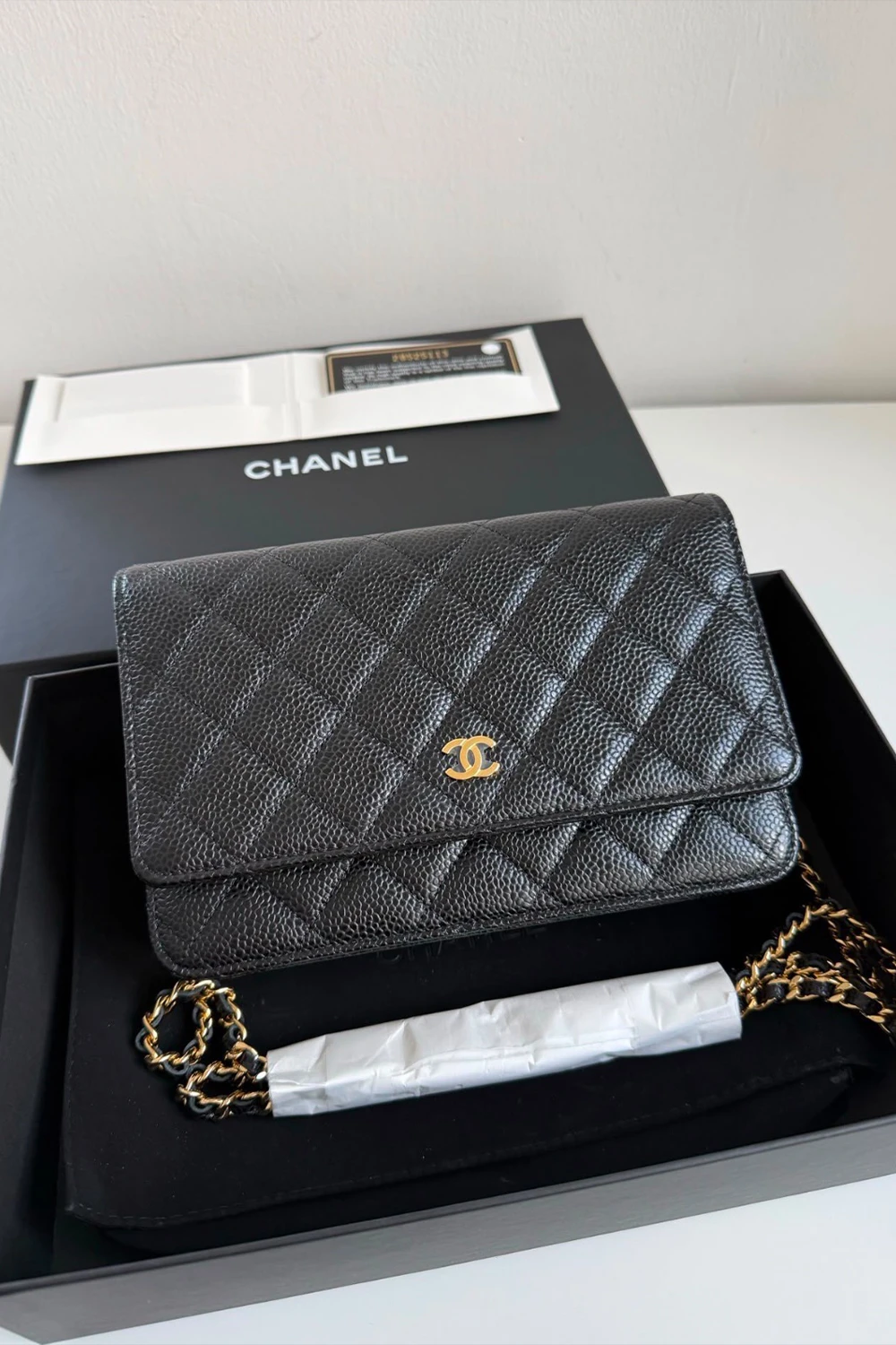 Chanel Classic Wallet On Chain | black