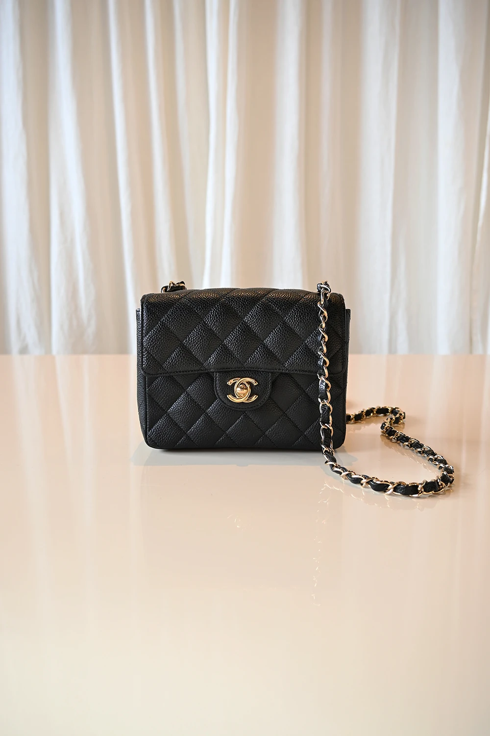 Chanel Mini Square flap bag | black