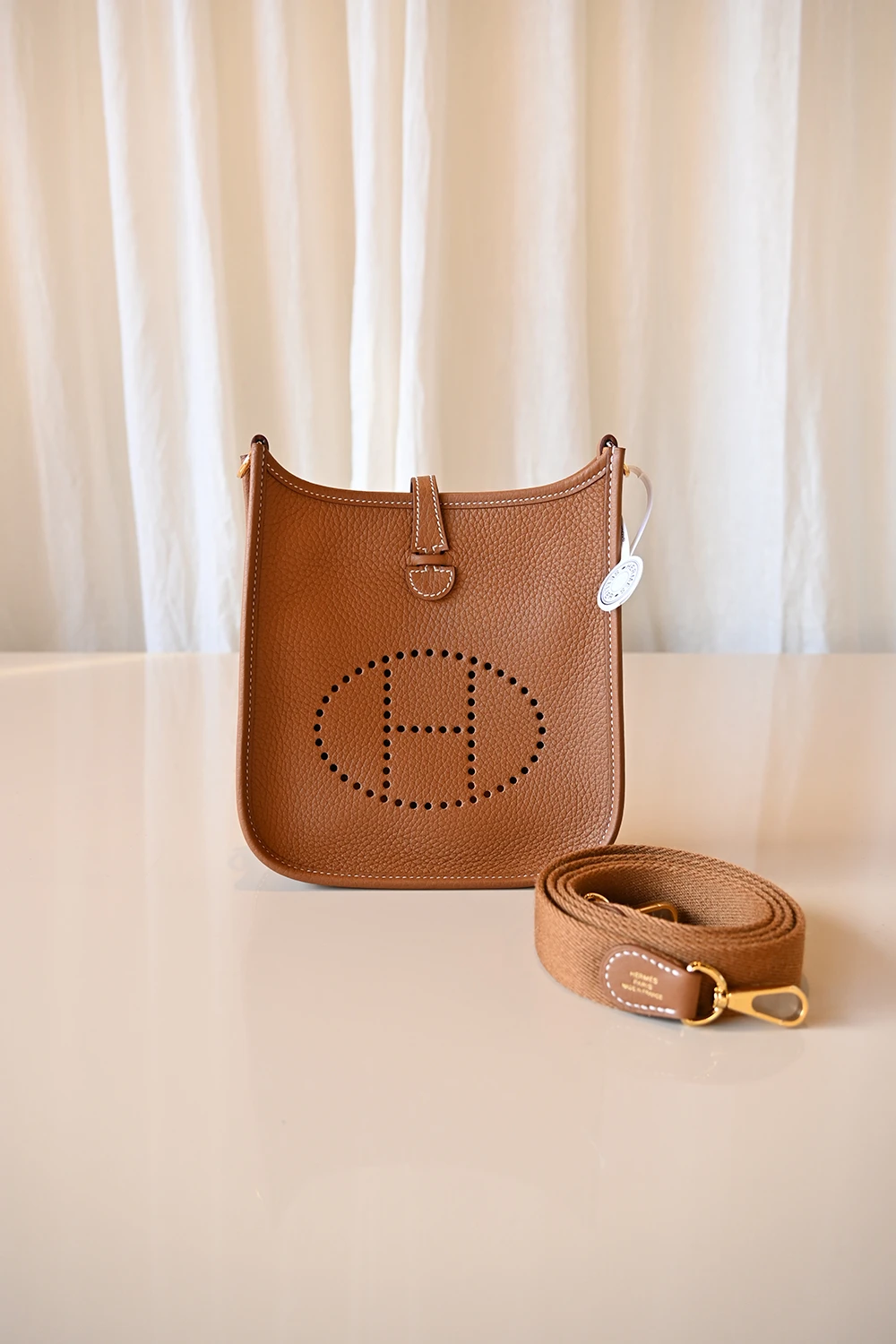 Hermès mini Evelyne 16 | gold